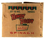 "HOWDY DOODY SHOE POLISH/SPINACH" SHIPPING BOX PAIR.