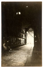 JESSIE TARBOX BEALS “PATCHIN PLACE BY NIGHT” ARTISTIC REAL PHOTO POSTCARD.