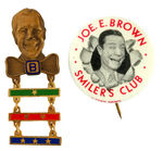 PAIR OF JOE E. BROWN RARE PINS.