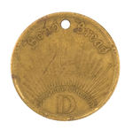 RARE JIMMIE ALLEN/BOND BREAD BRASS MEDALET PREMIUM.