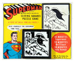 "SUPERMAN" SLIDING TILE PUZZLE ON STORE CARD.