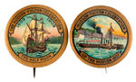 "HUDSON-FULTON CELEBRATION MATCHED PAIR OF GORGEOUS BUTTONS.