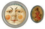 EARLY AND RARE DECORATIVE PIN-BACKS C. 1893.