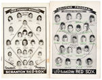 “SCRANTON RED SOX” LOT INCLUDING AUTOGRAPHED PROGRAM AND SIGNED LETTER.