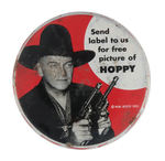 RARE TIN LID OFFERING "HOPPY" FREE PICTURE.