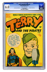 TERRY AND THE PIRATES #3 APRIL 1947 CGC 6.0 SLIGHTLY BRITTLE PAGES.