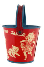 "BARNACLE BILL THE SAILOR" SMALL SAND PAIL.