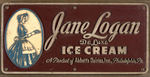 "JANE LOGAN DE LUXE ICE CREAM" PARLOR MENU BOARD.