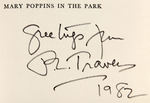 "MARY POPPINS IN THE PARK" BOOK SIGNED BY AUTHOR P.L. TRAVERS.