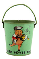 "THREE LITTLE PIGS" SAND PAIL & SHOVEL.