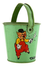 "THREE LITTLE PIGS" SAND PAIL & SHOVEL.