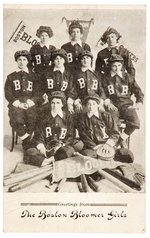 “GREETINGS FROM THE BOSTON BLOOMER GIRLS” EARLY 1900s POSTCARD.