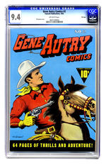 GENE AUTRY COMICS #2 1942 CGC 9.4 OFF-WHITE PAGES FILE COPY.