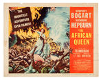 "HUMPHREY BOGART KATHARINE HEPBURN IN THE AFRICAN QUEEN" 1952 ORIGINAL RELEASE LOBBY CARDS (4).