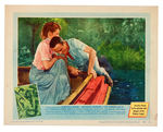 "HUMPHREY BOGART KATHARINE HEPBURN IN THE AFRICAN QUEEN" 1952 ORIGINAL RELEASE LOBBY CARDS (4).