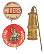 THREE COMMUNIST PARTY USA ITEMS SUPPORTING 1930s MINERS.