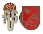 COMMUNIST PARTY USA PAIR OF METAL LAPEL STUDS.