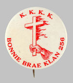 KU KLUX KLAN HAND WITH BURNING CROSS.