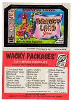 “WACKY PACKAGES 12TH SERIES” SET.