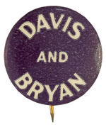 “DAVIS AND BRYAN” SCARCE CELLO NAME BUTTON.