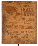 “SANITARY HAIR NETS” CIRCA 1890s STORE DISPLAY BOX.