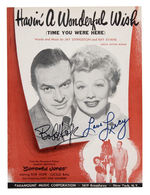 BOB HOPE AND LUCILLE BALL SIGNED SHEET MUSIC.