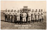 “BRUNING BOOSTERS 1913" BASEBALL TEAM REAL PHOTO POSTCARD.