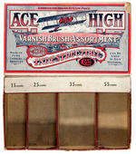 “ACE HIGH VARNISH BRUSH ASSORTMENT” EARLY 1900s BOX.