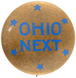 "OHIO NEXT" WOMAN SUFFRAGE EARLY BUTTON.