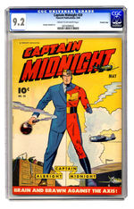 CAPTAIN MIDNIGHT #20  MAY 1944 CGC 9.2 CREAM TO OFF-WHITE PAGES CROWLEY COPY.