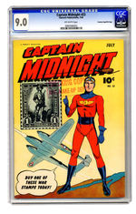 CAPTAIN MIDNIGHT #22 JULY 1944 CGC 9.0 OFF-WHITE PAGES CROWLEY COPY/FILE COPY.