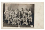 1908 "MANITOWOC" BASEBALL TEAM REAL PHOTO POSTCARD W/NEGRO LEAGUE STAR GEORGE WILSON.