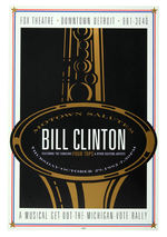 CLINTON 1992 PERSONAL APPEARANCE POSTERS WITH MUSICAL/SAX THEME.