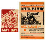 IMPERIALIST WAR DEMONSTRATION POSTER/MAY DAY DEMONSTRATION FLIER.