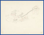 THE MAD DOCTOR PRODUCTION DRAWING FEATURING MICKEY MOUSE & PLUTO.