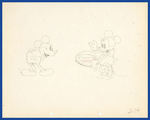 PUPPY LOVE PRODUCTION DRAWING FEATURING MICKEY & MINNIE MOUSE.