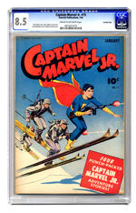 CAPTAIN MARVEL JR. #15 JANUARY 1944 CGC 8.5 CREAM TO OFF-WHITE PAGES CROWLEY COPY.