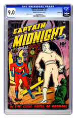 CAPTAIN MIDNIGHT #26 NOVEMBER 1944 CGC 9.0 CREAM TO OFF-WHITE PAGES CROWLEY COPY.