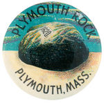 "PLYMOUTH ROCK" STRADDLING WATER AND SAND BUTTON.