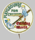 EARLY "PLAYGROUNDS FOR CHILDREN EVENING WORLD."