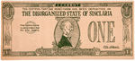 UPTON SINCLAIR 1934 GOV. OF CALIFORNIA CAMPAIGN SATIRICAL MONEY ISSUED BY HIS OPPONENT.