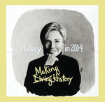 CAMPBELL ORIGINAL ART FOR 2004 HILLARY CLINTON HOPEFUL BUTTON.