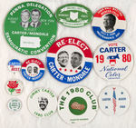 CARTER 12 UNCOMMON BUTTONS FROM 1980