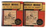 "MICKEY MOUSE AND THE BAT BANDIT" PREMIUM SOFTCOVER BLB PAIR.