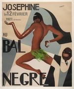 JOSEPHINE BAKER LINEN-MOUNTED FRENCH PRINT.