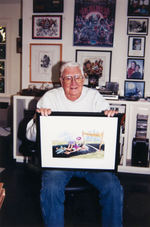 JACK DAVIS FRAMED "FINISHED" ORIGINAL TRACK & FIELD CARTOON ART.