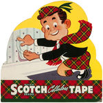 "SCOTCH CELLULOSE TAPE" ADVERTISING STANDEE SET.