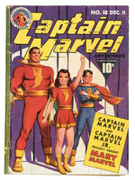 "CAPTAIN MARVEL ADVENTURES" COMIC BOOK TRIO.