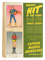 "CAPTAIN MARVEL ADVENTURES" COMIC BOOK TRIO.