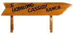 "TO HOPALONG CASSIDY RANCH" HEADBOARD FOR BUNK BEDS.